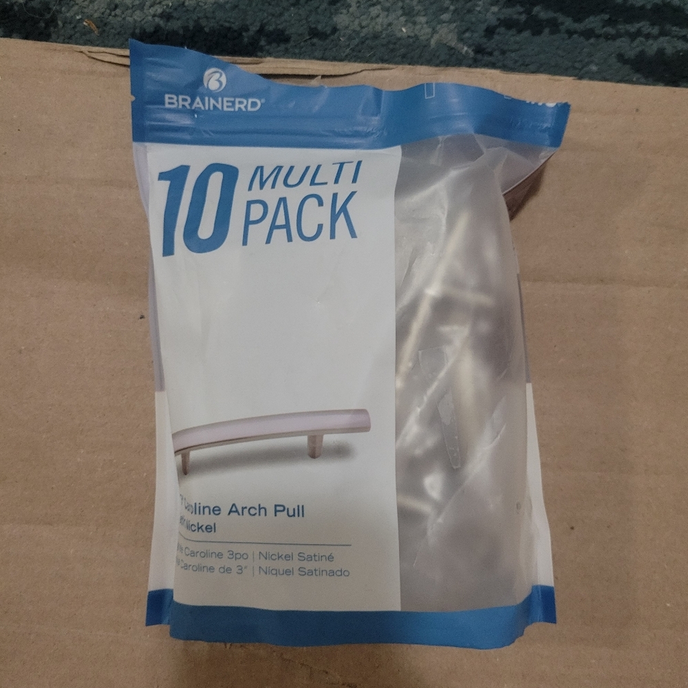 Brainerd  Caroline 8-Pack 3-in Center to Center Satin Nickel Arch Bar Drawer Pu